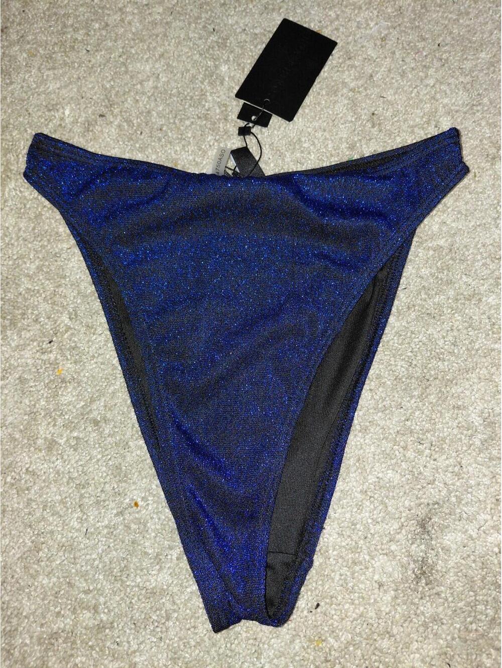 South Beach bikini bottom sparkly blue size 8